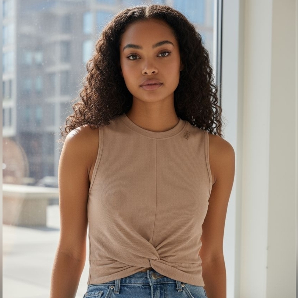 DKNY Women's Tan Sleeveless Top NWT (TK6)